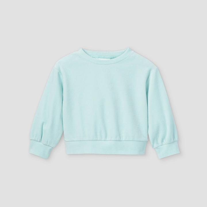 Toddler Girls' Velour Pullover Sweatshirt - Cat & Jack