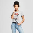 Petitewomen's Disney Minnie Mouse Short Sleeve Watercolor Graphic T-shirt (juniors') Gray