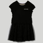 Petiteafton Street Toddler Girls' Short Sleeve Dress With Diaper Cover - Black