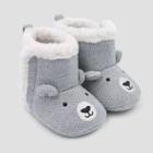 Baby's Knit Bear Slipper - Just One You Made By Carter's Gray 3-6m, Infant Unisex