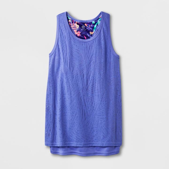 Girls' Printed Racerback Tank - C9 Champion Lavender (purple)