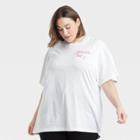 Women's Blondie Plus Size Camp Funtime Short Sleeve Oversized Graphic T-shirt - White