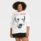 Merch Traffic Women's Plus Size Sublime Oversized Dalmation Graphic Sweatshirt - White