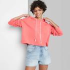 Women's Cropped Hoodie - Wild Fable Bright Orange