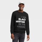 No Brand Black History Month Men's I Am Black History In The Making Pullover Sweatshirt - Black