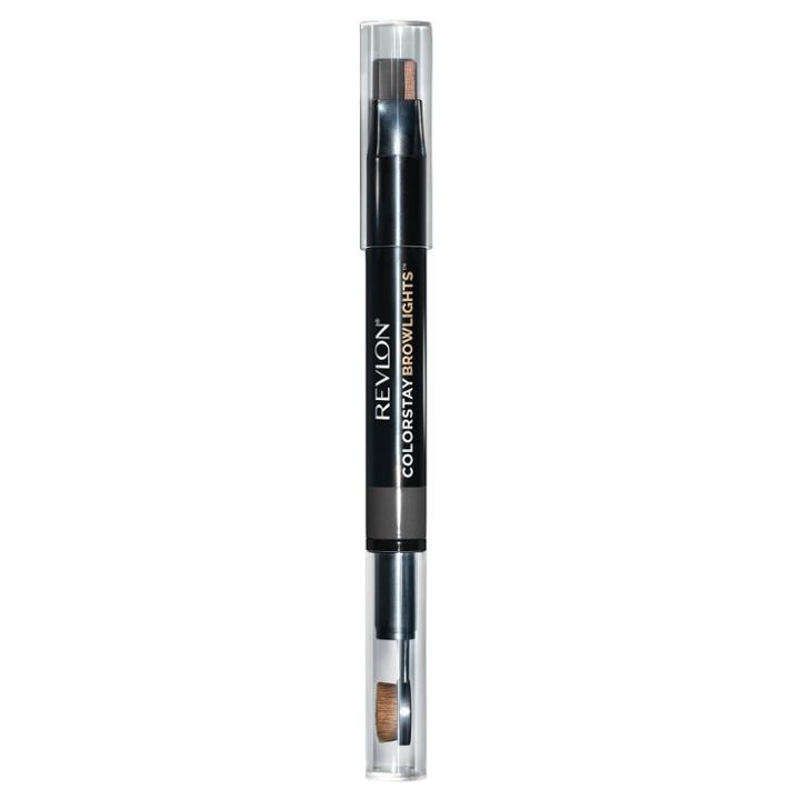 Revlon Colorstay Browlights Eyebrow Pencil And Brow Highlighter 404 Soft Black