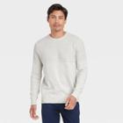Men's Striped Crew Neck Pullover - Goodfellow & Co Cream