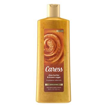 Caress Exfoliating Body Wash Soap Shea Butter & Brown Sugar