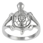 Women's Journee Collection Turtle Ring In Sterling Silver -