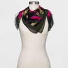 Women's Floral Square Scarf - A New Day Green, Women's,