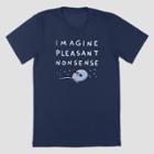 Threadless Men's Strange Planet Imagine Pleasant Nonsense Short Sleeve T-shirt - Navy