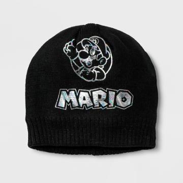 Boys' Super Mario Beanie - Black