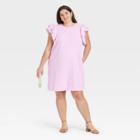 Women's Plus Size Ruffle Short Sleeve Dress - A New Day