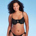 Women's Shirred Underwire Bikini Top - Wild Fable Black