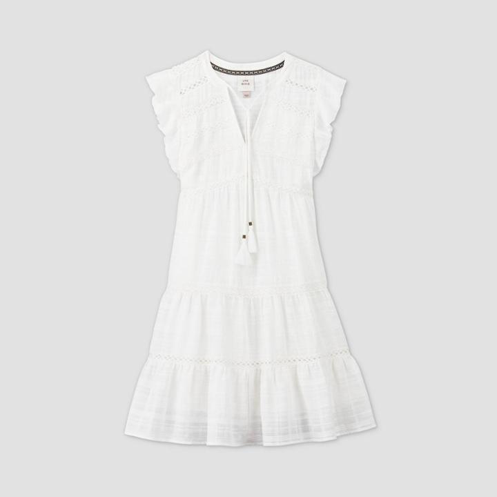 Women's Flutter Short Sleeve Dress - Knox Rose White