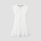 Women's Flutter Short Sleeve Dress - Knox Rose White