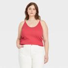 Women's Plus Size Slim Fit Camisole - Universal Thread Red