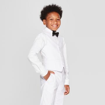 Wd·ny Black Boys' Fashion Vest White 6 - Wd.ny Black