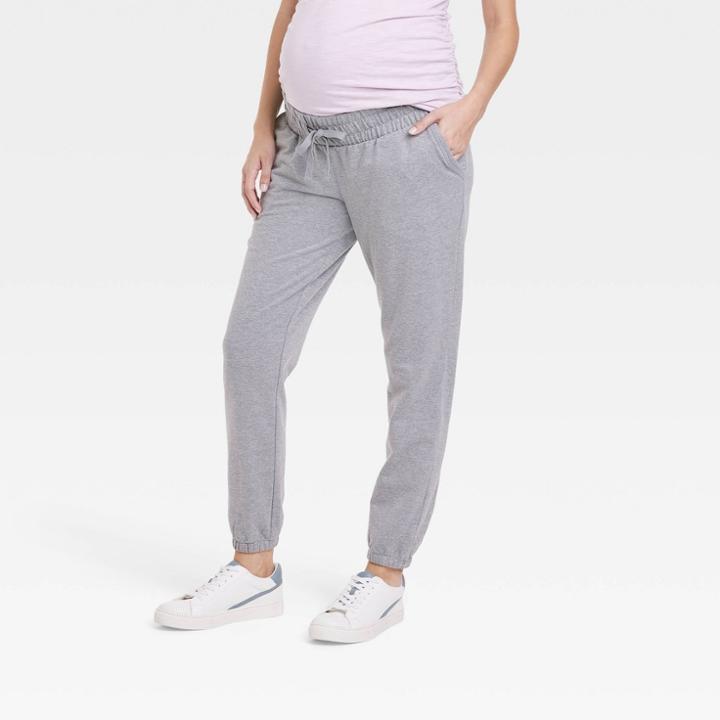 Jogger Maternity Pants - Isabel Maternity By Ingrid & Isabel Heather Gray