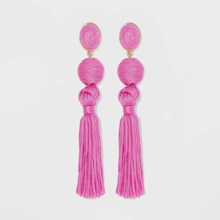 Sugarfix By Baublebar Ball Drop Tassel Earrings - Pink, Women's