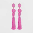 Sugarfix By Baublebar Ball Drop Tassel Earrings - Pink, Women's