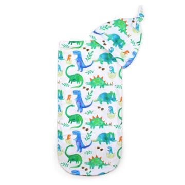 Itzy Ritzy Cutie Cocoon And Hat Swaddle Wrap - Dino