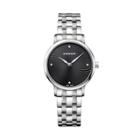 Women's Wenger Urban Donnissima - Swiss Made - Black Dial Stainless Steel Bracelet - Black/silver