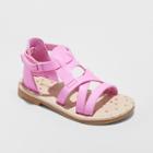 Toddler Girls' Kelsa Two Piece Slide Sandals - Cat & Jack Pink 7, Girl's,
