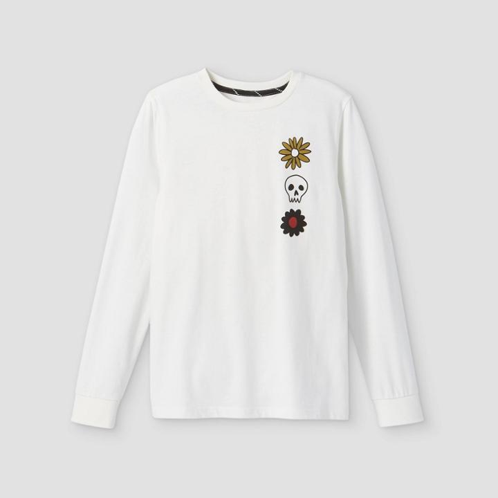 Boys' 90's Icon 'stay Real' Graphic Long Sleeve T-shirt - Art Class White