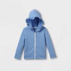 Toddler Girls' Zip-up Hoodie Sweatshirt - Cat & Jack Blue