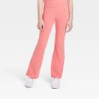 Girls' Foldover Waist Flare Leggings - Art Class Coral