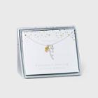 No Brand Sterling Silver With Cubic Zirconia 'grandma' And Rose Charm Necklace -