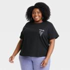 No Brand Black History Month Women's Plus Size Sankofa Bird Short Sleeve Round Neck T-shirt - Black