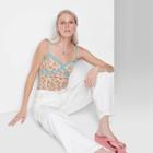 Women's Lace Trim Tiny Tank Top - Wild Fable Coral Pink Floral