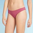 Women's Cheeky Bikini Bottom - Shade & Shore Woodrose Mauve Xs, Women's, Red