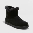 Women's Claudia Short Shearling Style Boots - Universal Thread Black