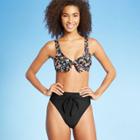 Women's Millie Bow Crop Bikini Top - Sea Angel Black
