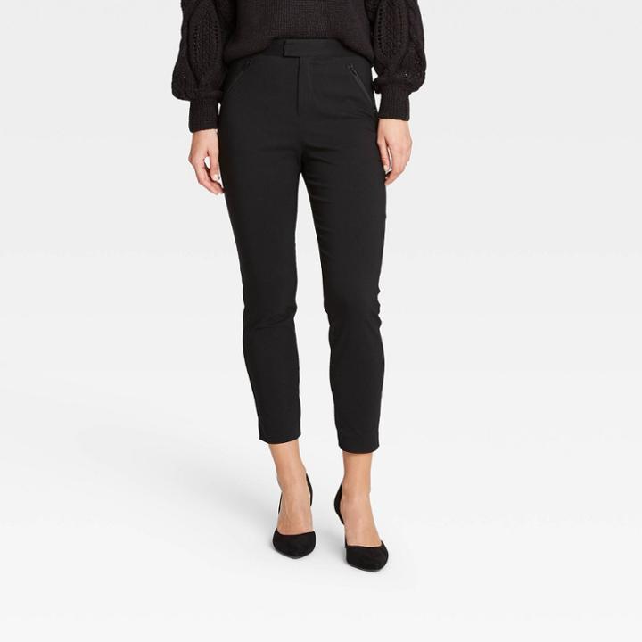 Women's Skinny Ankle Pants- Who What Wear Black