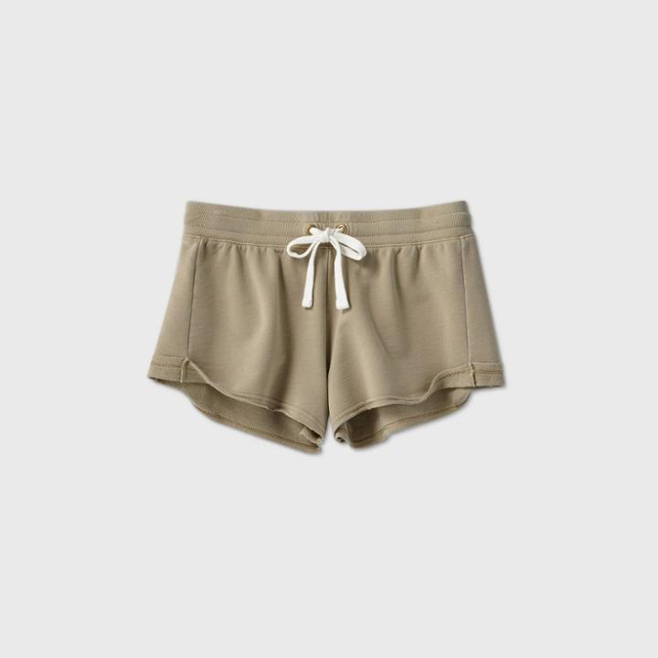 Women's Destructed Lounge Shorts - Colsie Taupe