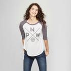 Women's 3/4 Sleeve Compass Graphic T-shirt - Awake White M,
