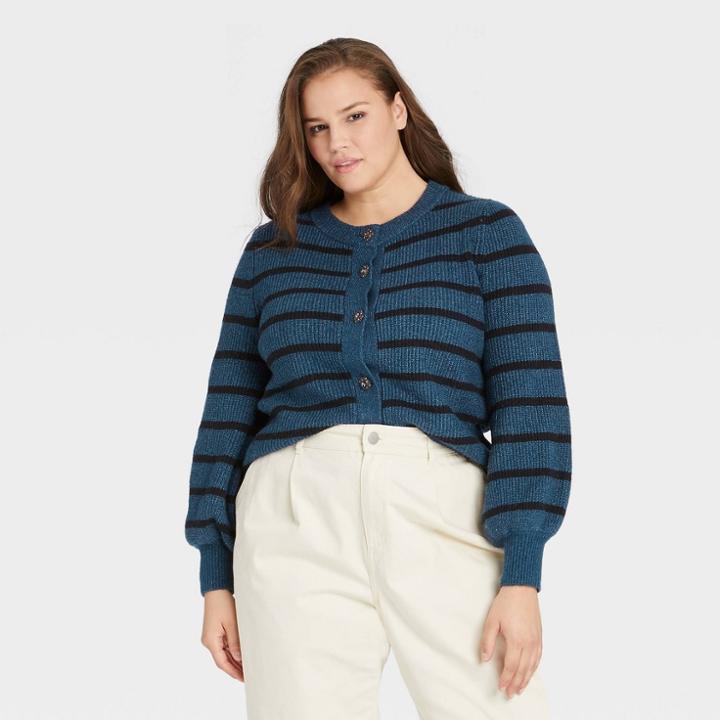 Women's Plus Size Cardigan - Who What Wear Blue