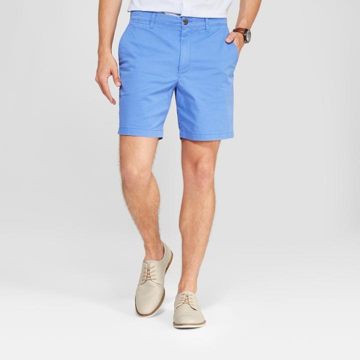 Men's 7 Linden Flat Front Chino Shorts - Goodfellow & Co Amparo Blue
