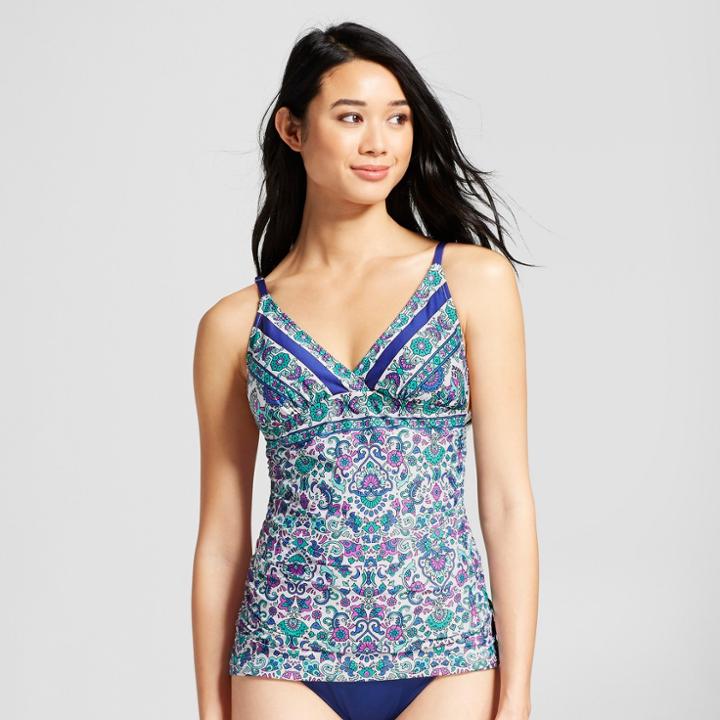 Clean Water Women's Paisley Tankini Tops - Blue