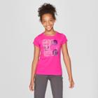 Girls' Game Set Repeat Graphic Tech T-shirt - C9 Champion Fuschia Pink