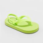 Toddler Girls' Keira Flip Flops Sandals - Cat & Jack Green M,