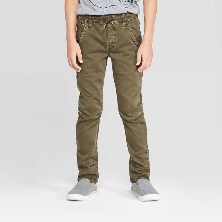 Boys' Skinny Fit Jeans - Cat & Jack Olive (green)