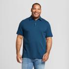 Target Men's Big & Tall Short Sleeve Elevated Ultra-soft Polo Shirt - Goodfellow & Co Thunderbolt Blue