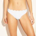 Women's Scallop Cheeky Bikini Bottom - Xhilaration White