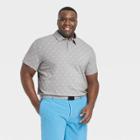 Men's Big & Tall Supima Cotton Printed Polo Shirt - All In Motion Gray