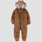 Baby Sherpa Overcoat Jacket - Just One You Made By Carter's Khaki Newborn, Kids Unisex, Brown